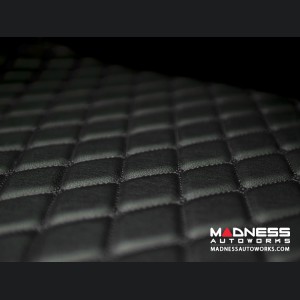 Alfa Romeo Stelvio Floor Liners - All Weather - LUXUS - Black w/ Black Stitching 